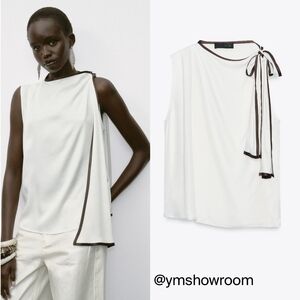 ZARA Bow-tie Blouse